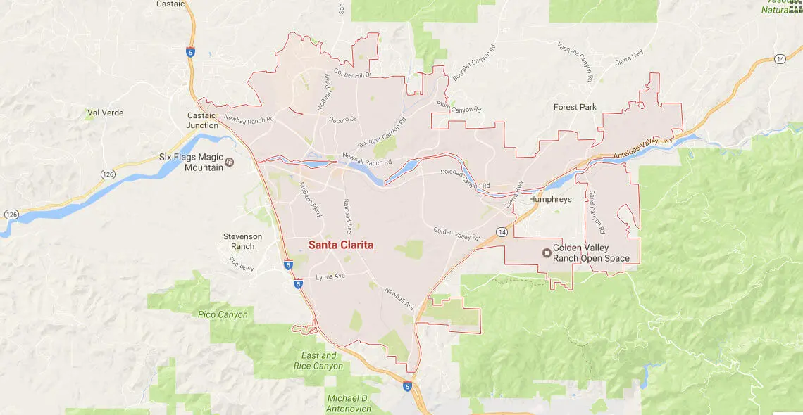 Santa Clarita Service Area Map