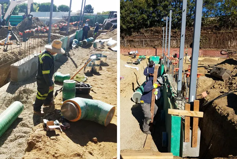 Our team of expert HVAC technicians installed underground ductwork in Hollywood, CA for a residential client. Ductwork is one of most important components of an air conditioning and heating system, and proper installation can greatly improve your home’s energy efficiency.
