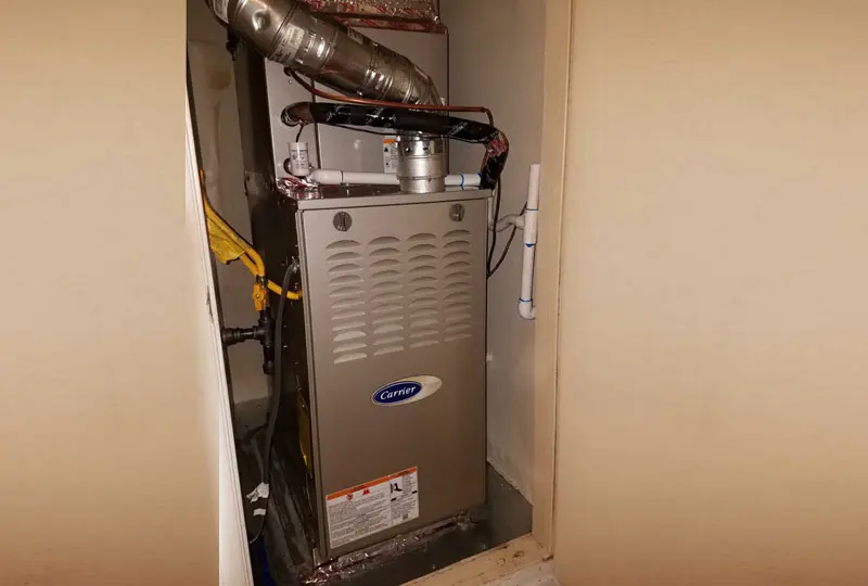 We completed this new furnace and A/C system installation for a Los Angeles client. As a Carrier Factory Authorized Dealer, we offer a 100% satisfaction guarantee on new Carrier installations.