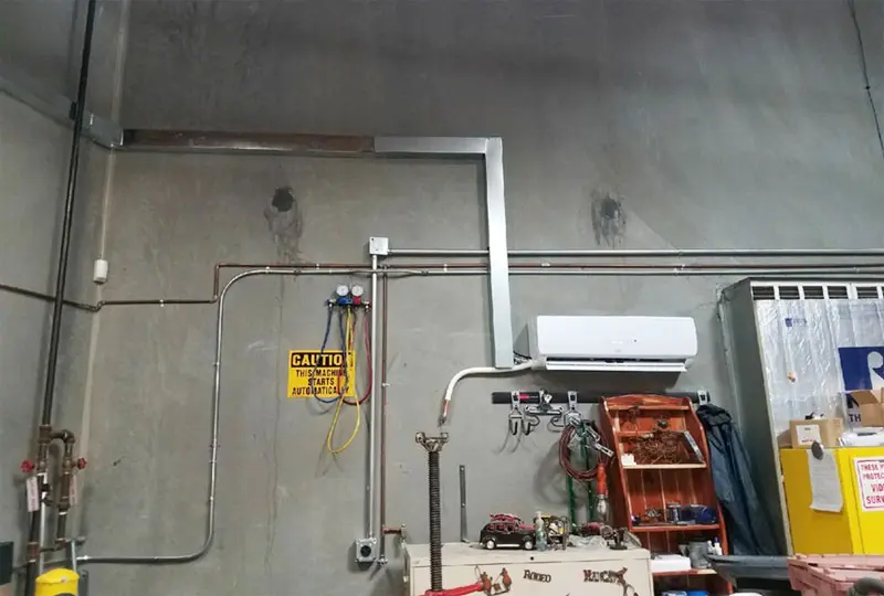 We installed this Carrier ductless multi-zone heating and cooling unit near Van Nuys. This ductless HVAC unit provides effective heating in the winter and energy-efficient cooling throughout summer.