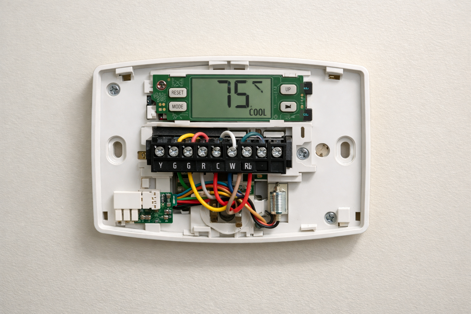 Faulty thermostat wiring causing HVAC short cycling