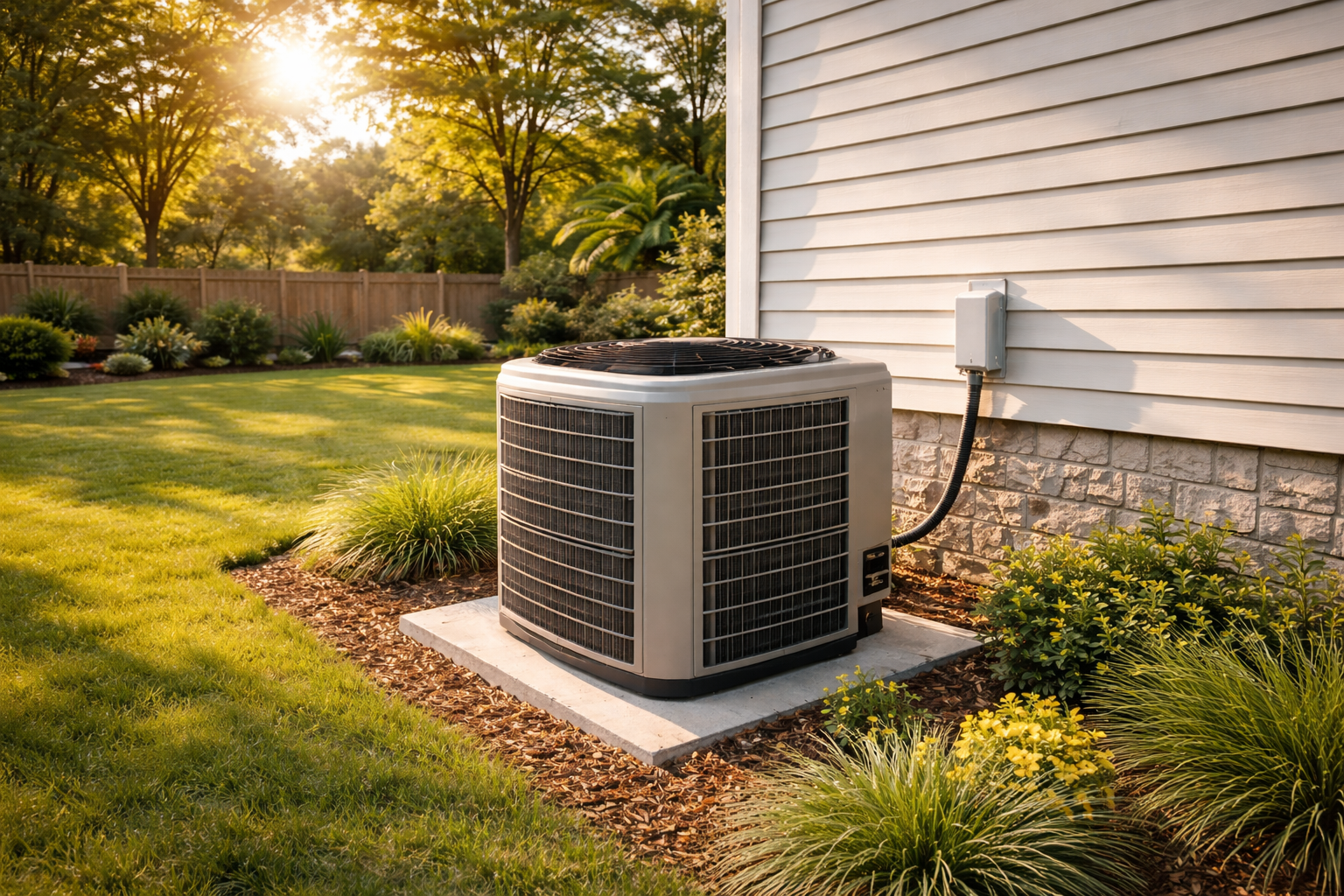 Outdoor HVAC unit affected by daily temperature swings in Simi Valley