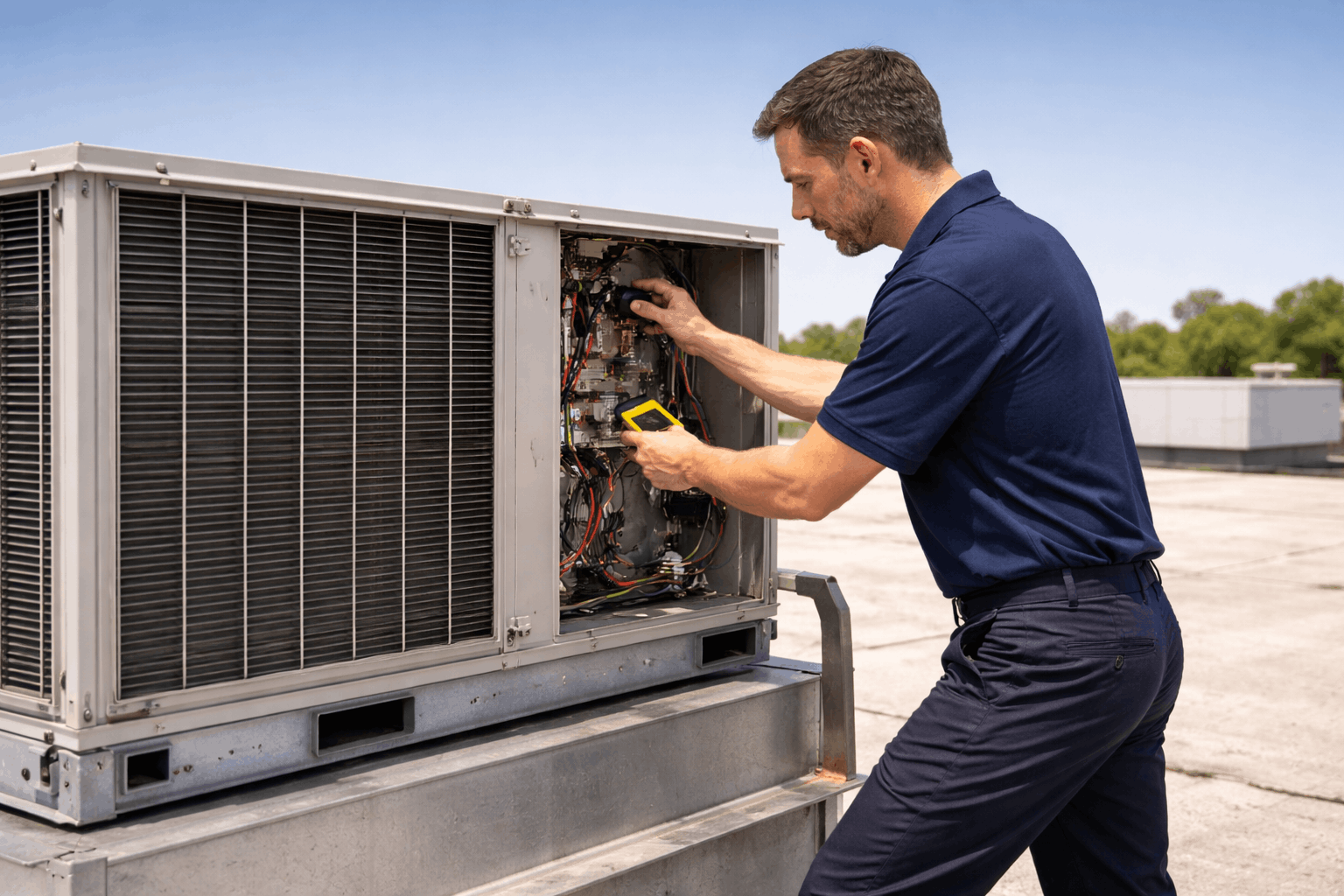 what businesses expect from commercial hvac near me rooftop service