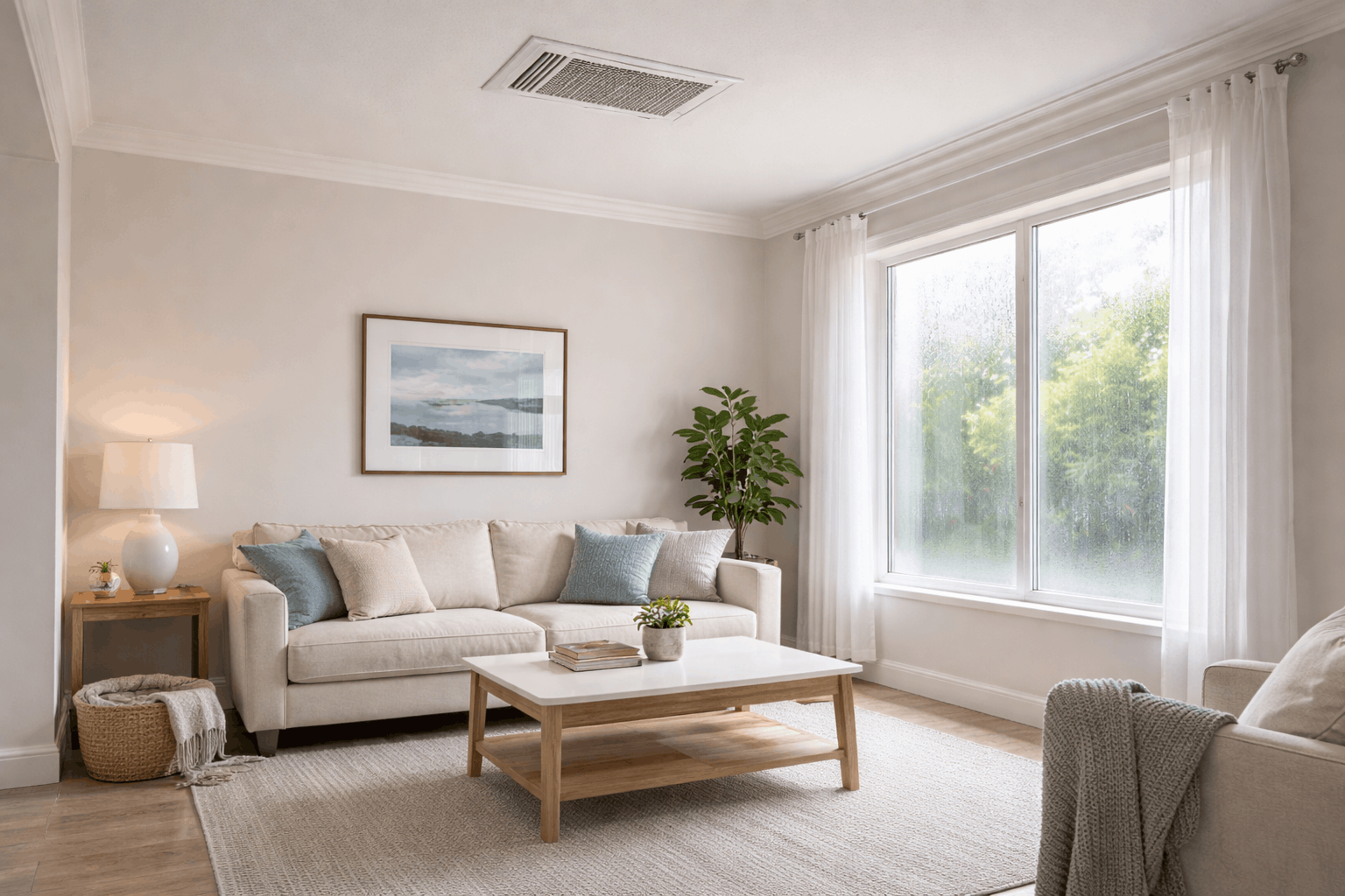 humid house even with ac running causing window condensation