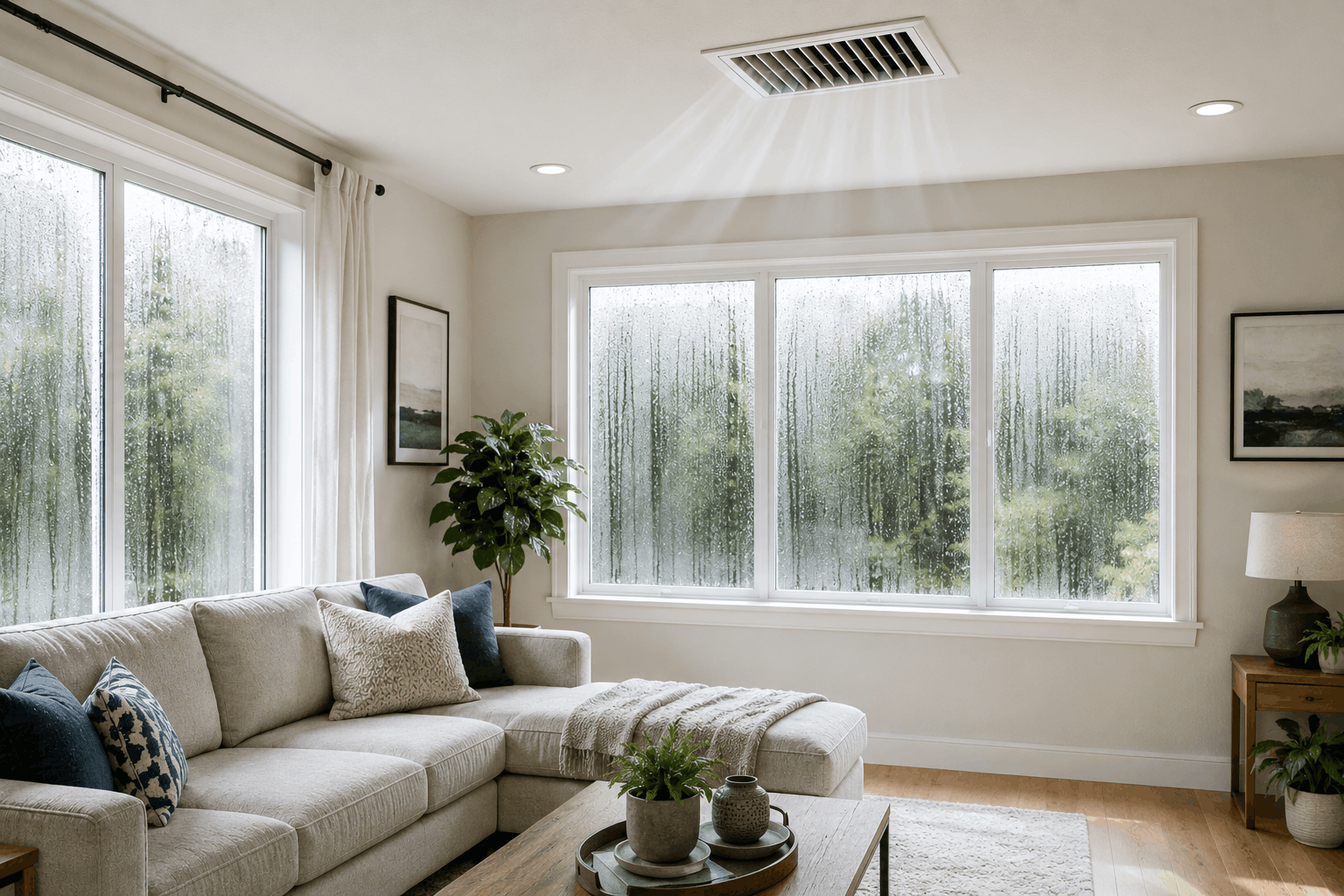 Indoor humidity caused by oversized HVAC system problems
